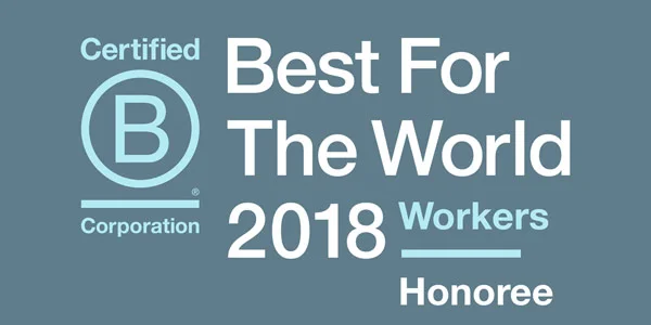 B Corp honored us as Best for Works 2018
